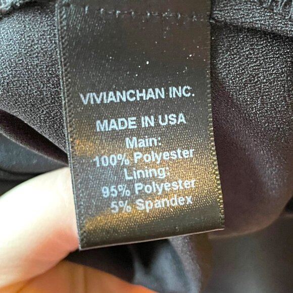 Vivian Chan Size S Black Mesh Haley Sleeveless V-Back A-Line Mini Party Dress - Picture 11 of 13